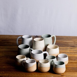 Round-Bottom Espresso Mug - handmade small coffee cups-Unique Stoneware Kitchenware- 4oz image 11