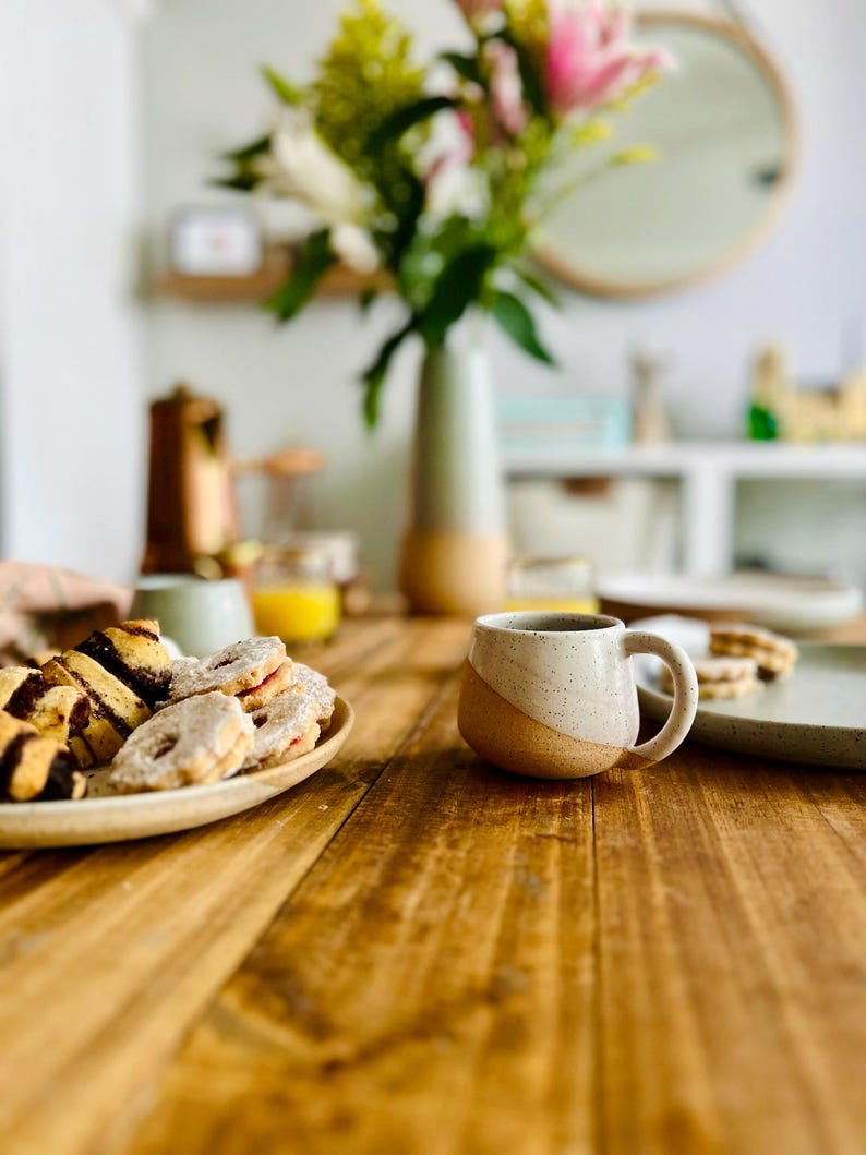 Round-Bottom Espresso Mug - handmade small coffee cups-Unique Stoneware Kitchenware- 4oz image 9