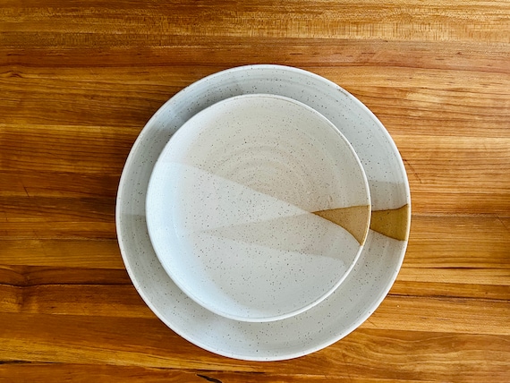 Cross cross wide bottom bowls. Assorted sizes. Handmade. white. kitchen decor