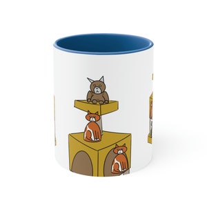 Cat Tree - Cat Lovers, Cat Owner gift Mug - Kitty Accent Coffee Mug, 11oz