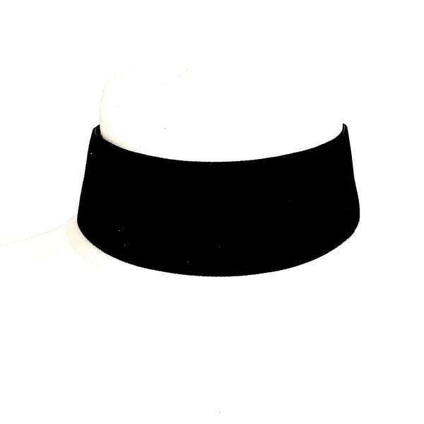 Large collier ras du cou fait main en velours noir