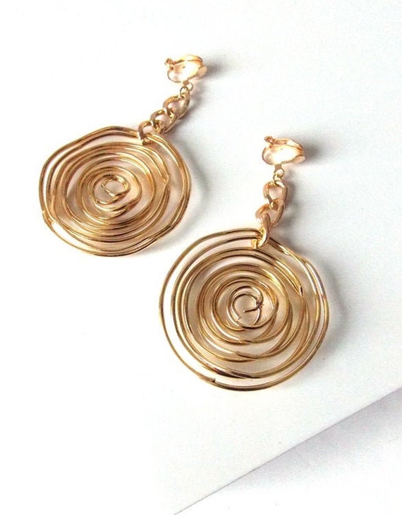 Spiral drop earrings online
