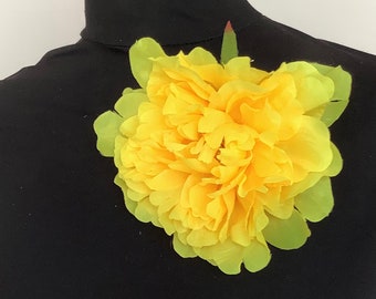 Große Gelbe Blume Brosche Blumen Corsage Hochzeit Accessoires