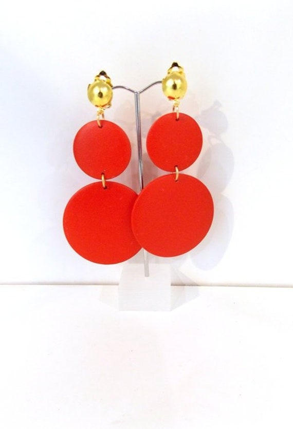 Red clip clearance on earrings