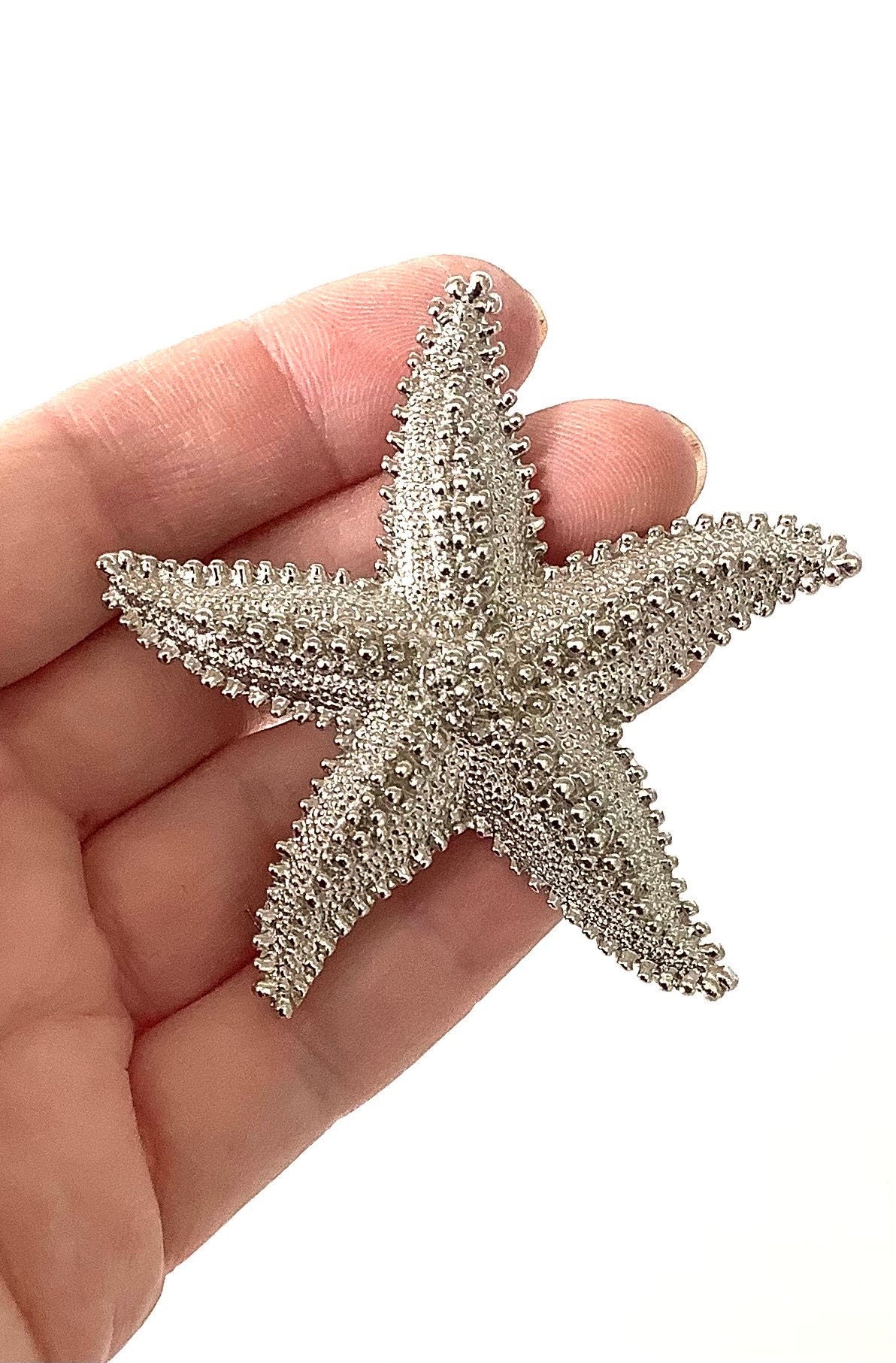 Broche Vintage étoile De Mer Strass Dorée - Style Années 80/90 - Occasion