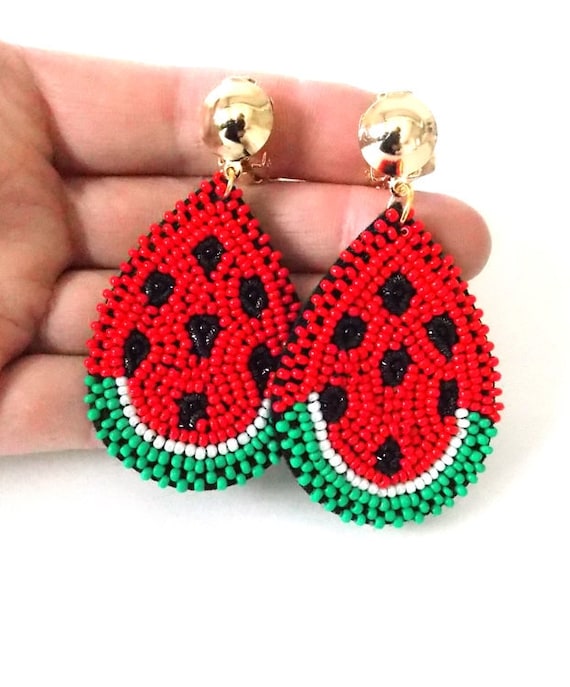 Beaded clip store on earrings