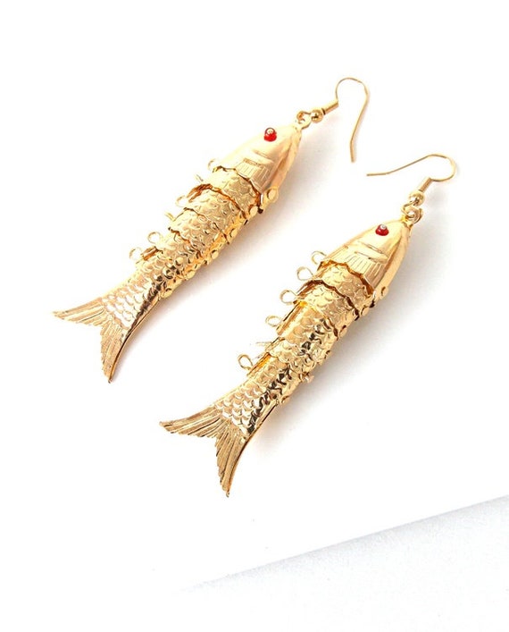 FISH GOLD EARRINGS – TANE USA