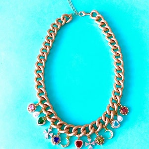 Mini Jewel Charm Statement Necklace