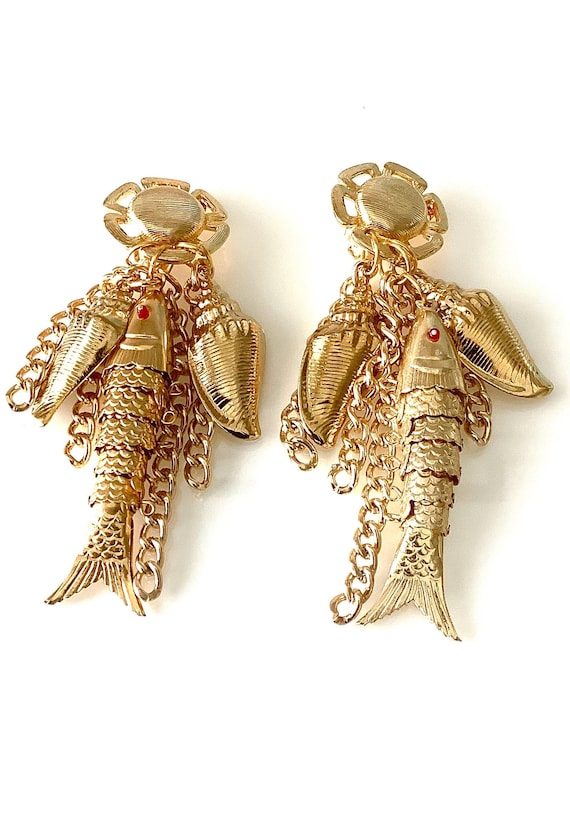 Chunky Gold Hoop Earrings For Women - 1.1 Inch Statement Spiral Hoops, 14K Gold Plated - View #9