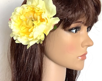 Lemon Yellow Flower Hair Clip Wedding Corsage Wedding Accessories