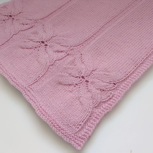 Knitting Pattern for Butterfly Baby Blanket