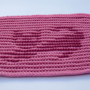 Illusion Knitting Pattern for &quot;Pouncing Kitty&quot; as pdf: Make a washcloth or afghan square