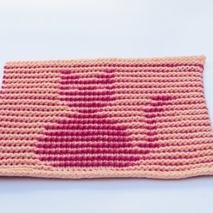 Illusion Knitting Pattern for &quot;Cool Cat&quot; as pdf: Make a washcloth or afghan square