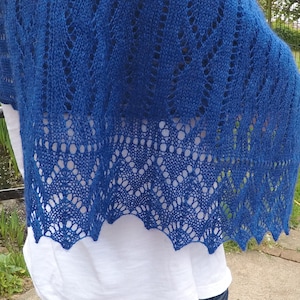 Knitting Pattern for The Mackerel Shawl rectangular wrap