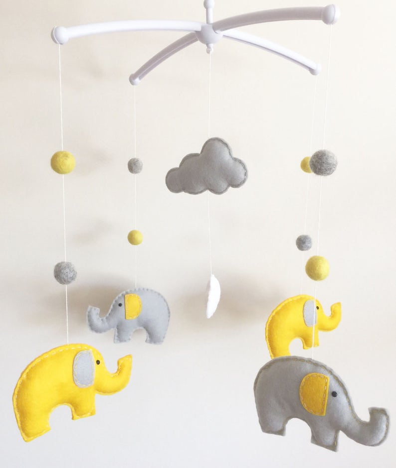 elephant cot mobile