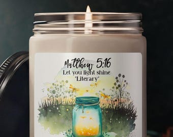 Matthew 5:16 Let Your Light Shine Soy Candle, Witness Gift