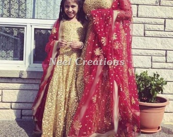 mom and baby indian dress