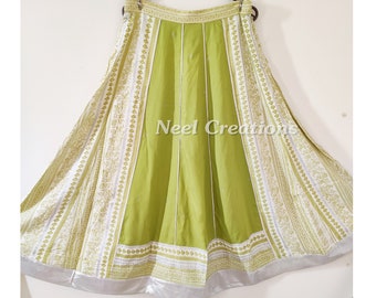 Indian long flared lehenga skirt for women