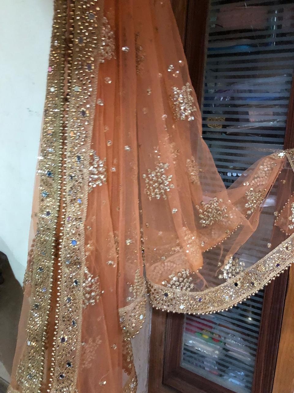 long frock dupatta style