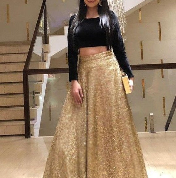 crop top and skirt indian wedding dress