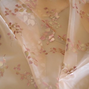 Floral organza fabric. Foil print tissue organza fabric. Indian Printed fabrics, Skirt fabric, Frock making doll fabrics