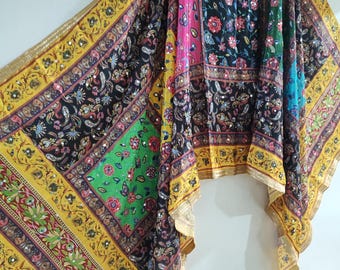 Pakistani printed real mirror on dupatta. Pakistani long dupatta