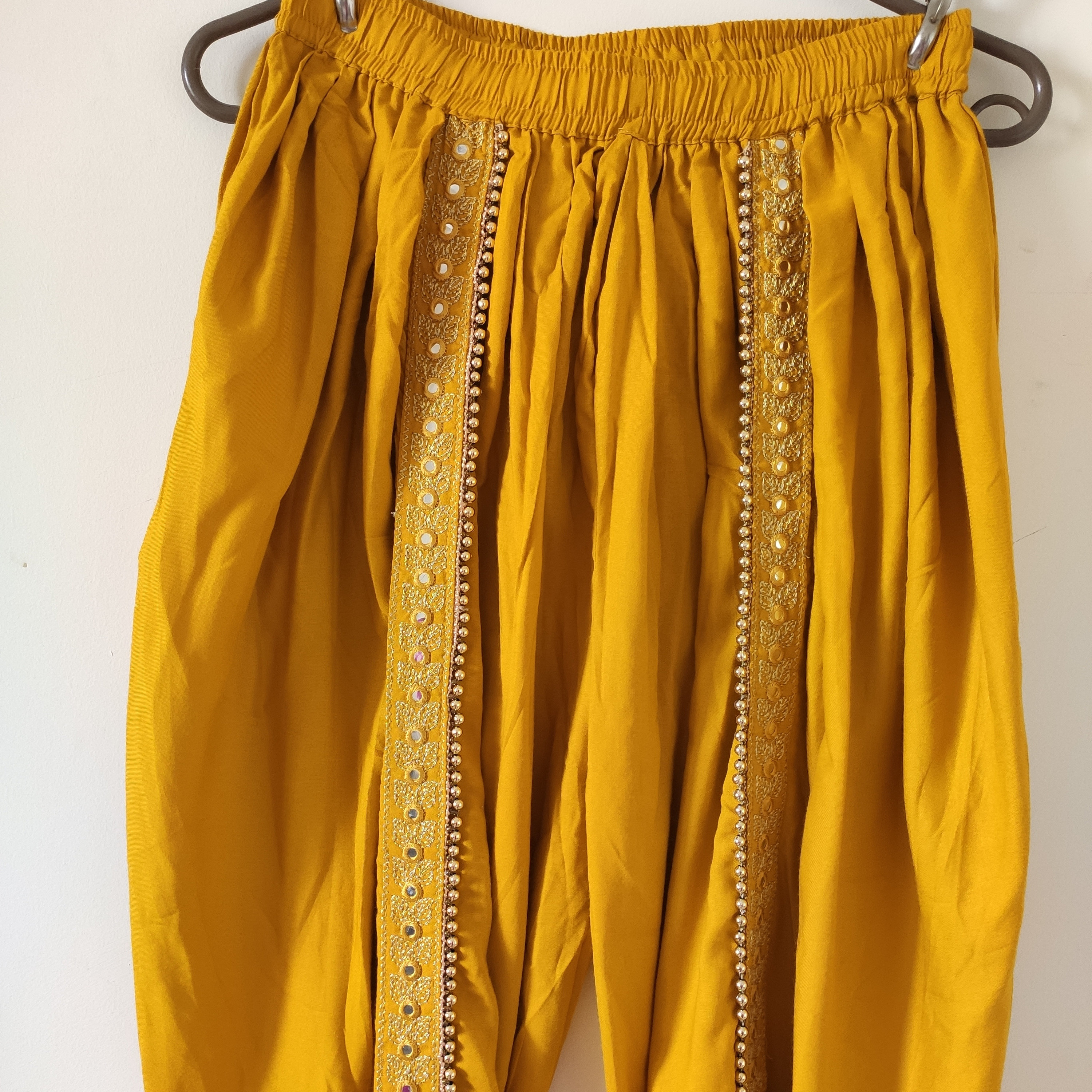 Yellow Short Kurta with Dhoti Pants – Sejal Kamdar Designs
