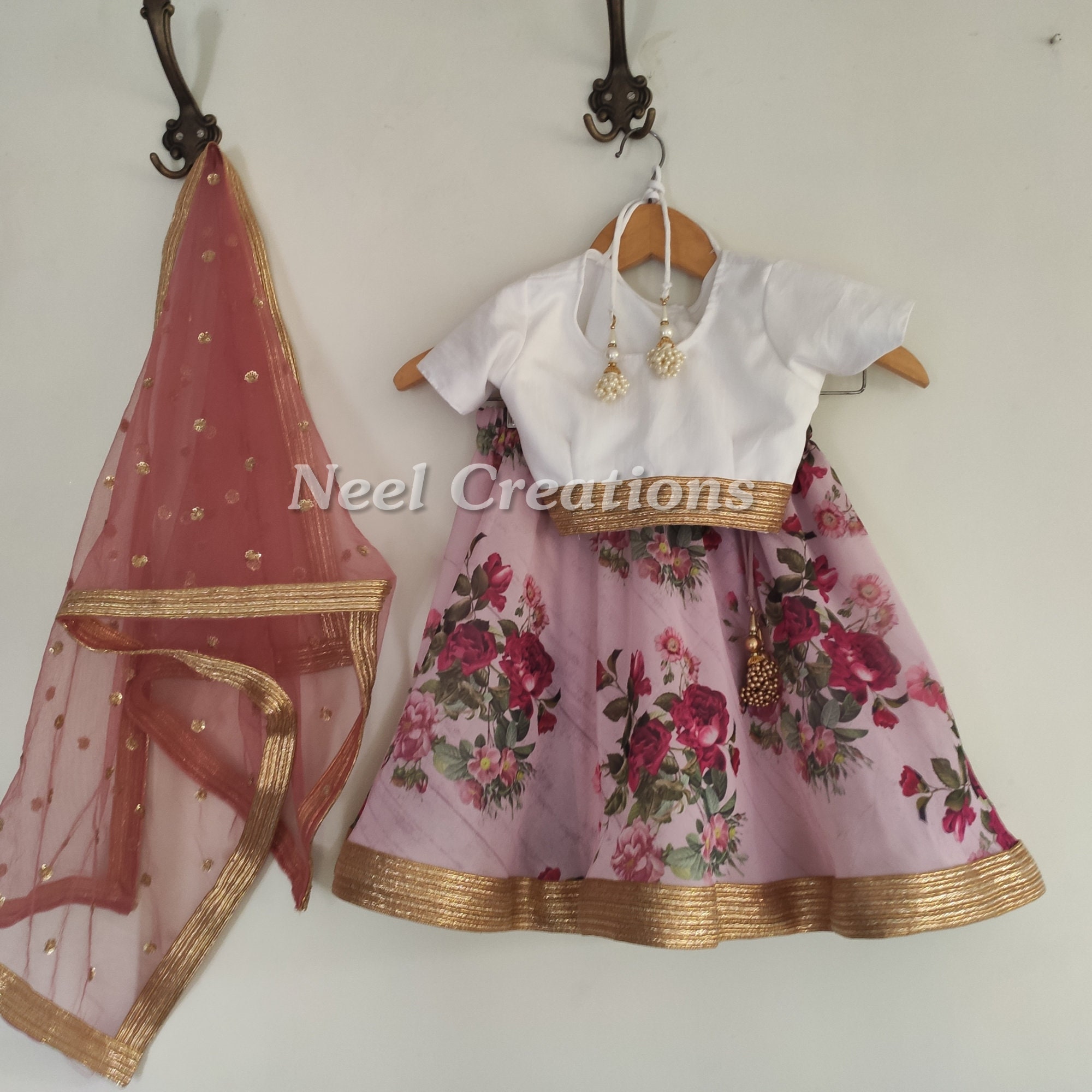 Ghagra choli for 6 months best sale baby