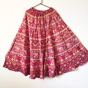 Maxi skirt for women. Indian printed skirt.