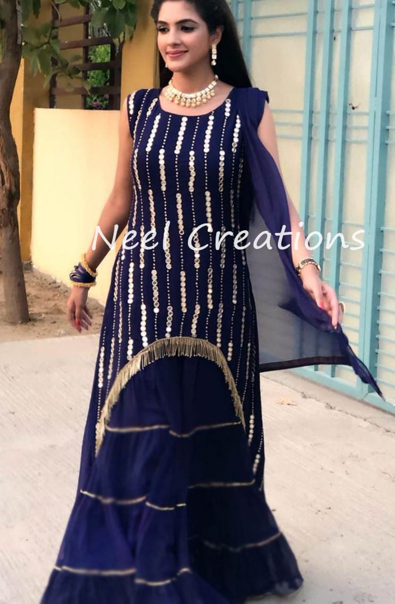 punjabi lehenga suit design