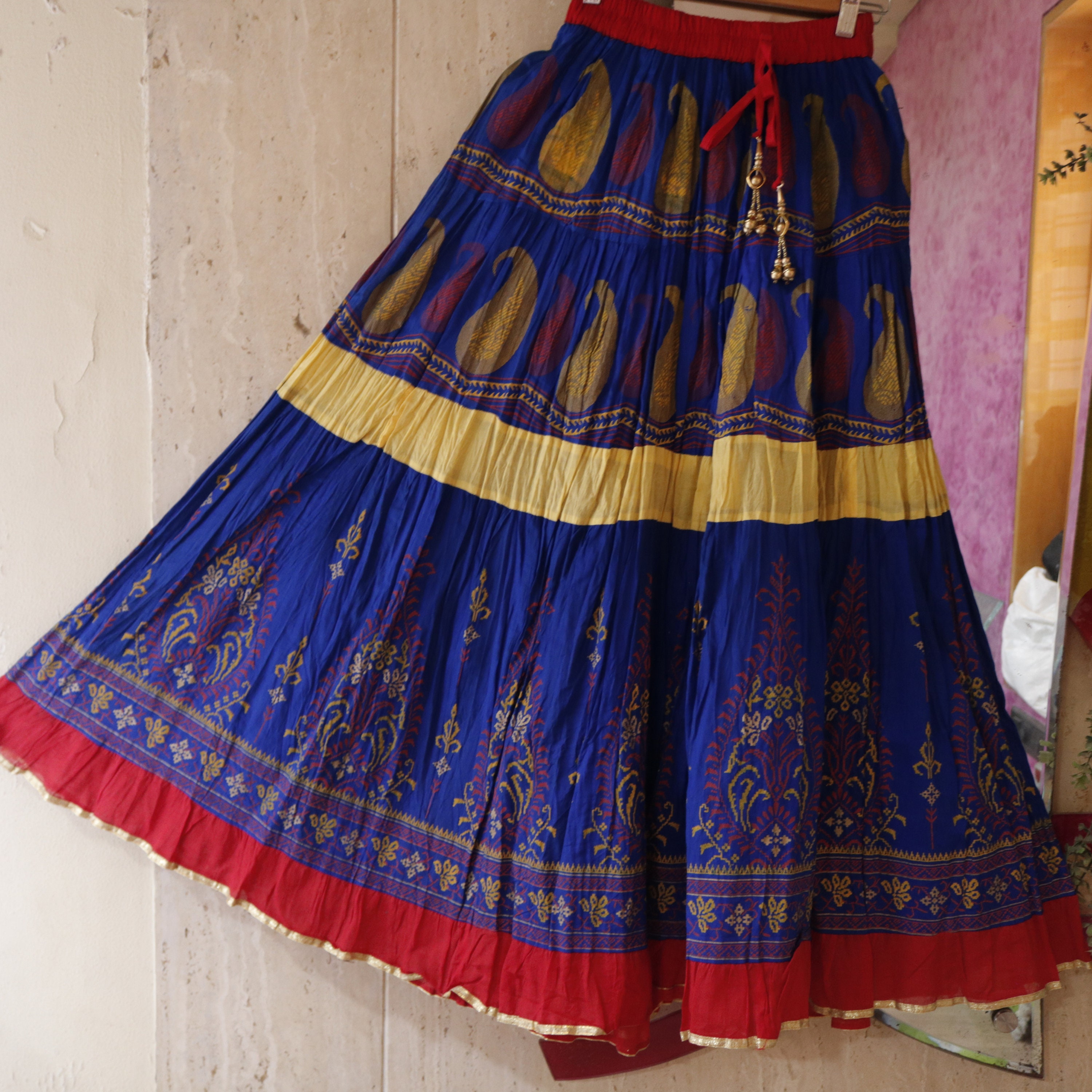 patterned indian skirt