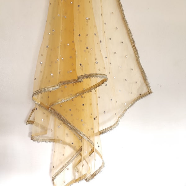 Lime yellow dupatta