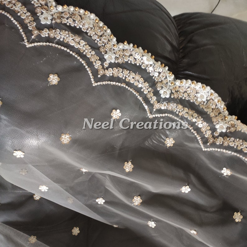 white Bridal Indian Wedding Dupatta long net embroidered scarf Punjabi dress dupattas embroidery for festival chunni lehenga stole