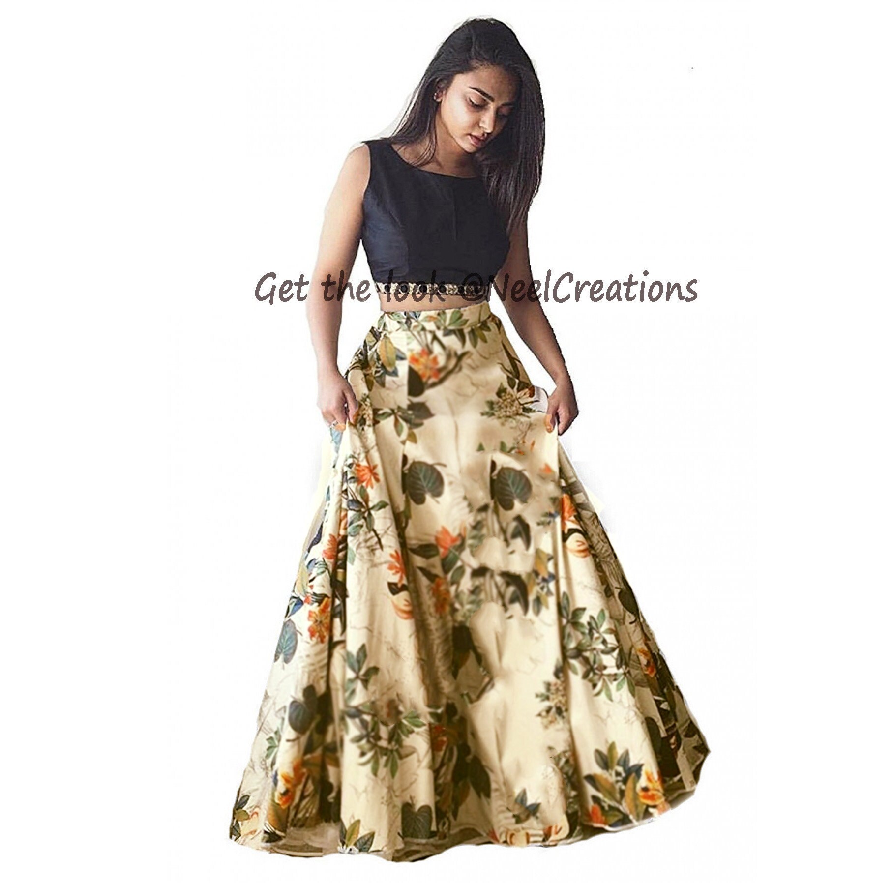 Party Wear Crop Top Dress Online, 58 
