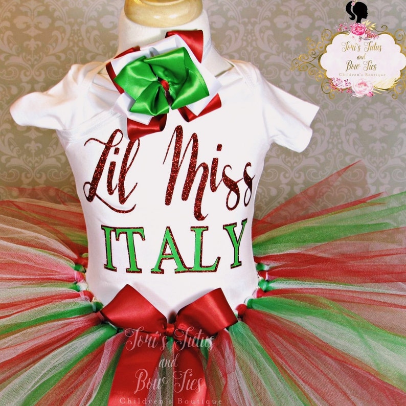 Lil Miss Italy. Italian festival tutu. Italian shirt. festival Etsy