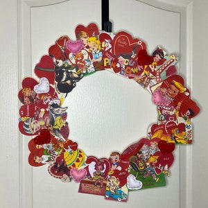 Valentine’s Day Wreath - Vintage Valentine&#39;s Day Wreath - Reproduction Vintage Valentines