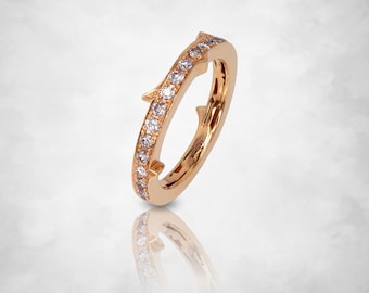 Natural Pink Argyle Diamonds 0.31ct in 14K Rose Gold Ring| Half Eternity Band| Roze diamanten| Band Ring| Roségouden Ring| Roze Gouden Ring|
