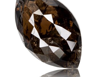 Both Sides Usable 3.31 Ct. Natural Loose Diamond|Fancy Untreated Coffee Cognac Color|Solitaire Marquise 3ct+|Organic Diamonds|Rustic Diamond