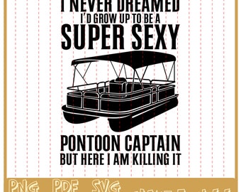 Pontoon Captain Svg Etsy