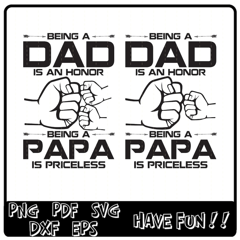 Download Retro Being a Dad is an Honour Being a Papa is Priceless SVG | Etsy