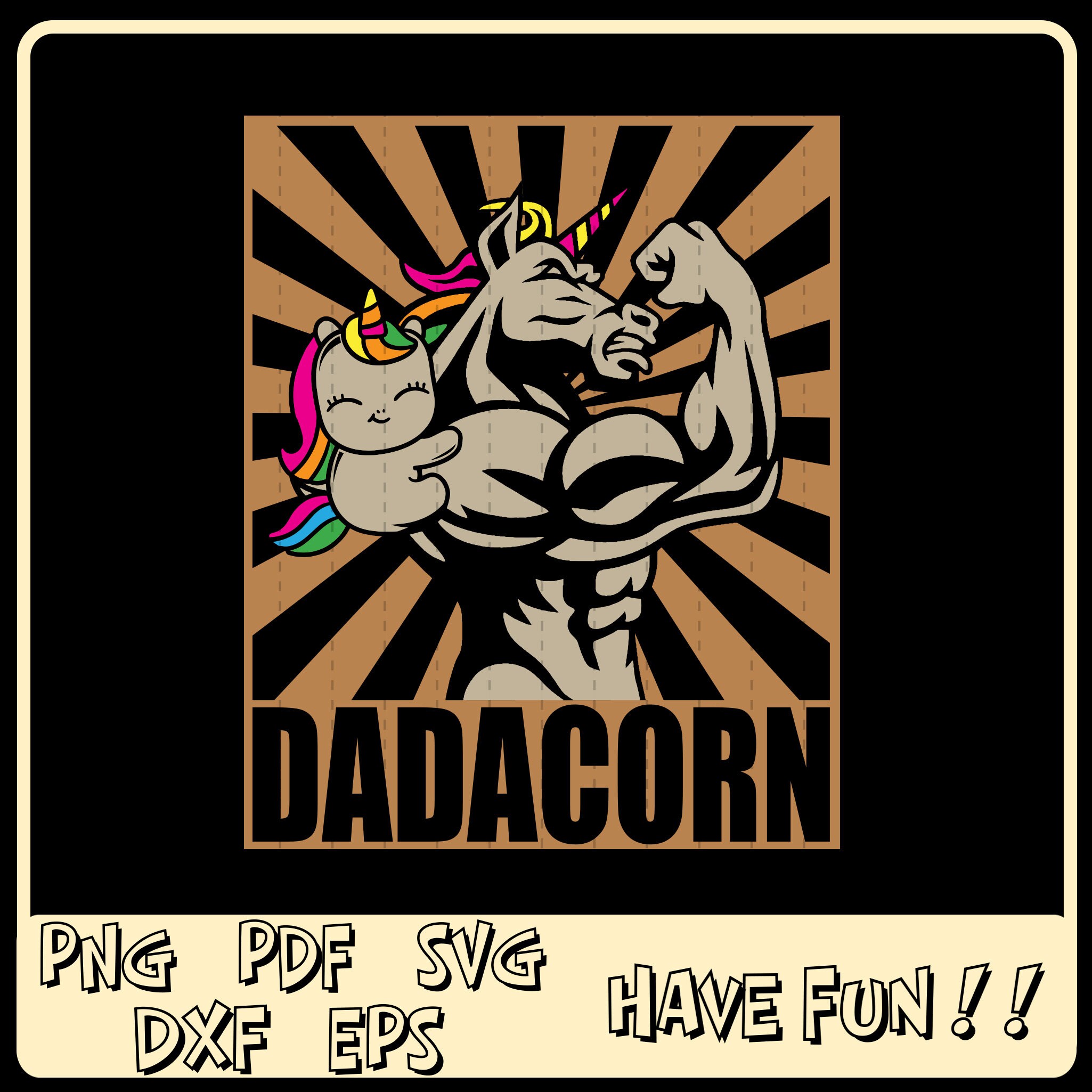 Download Dadacorn SVG Daddy Unicorn SVG Unicorn Dad SVG | Etsy