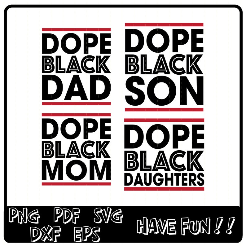 Download Dope Black Dad SVG Family Black SVG | Etsy