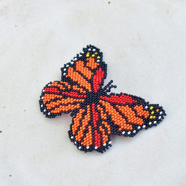 Butterfly Hairclip, Handmade Beaded Barrette, Boho, Native American Jewelry, Indigenous Made, Boho Hair Accessories, Hair Barrette