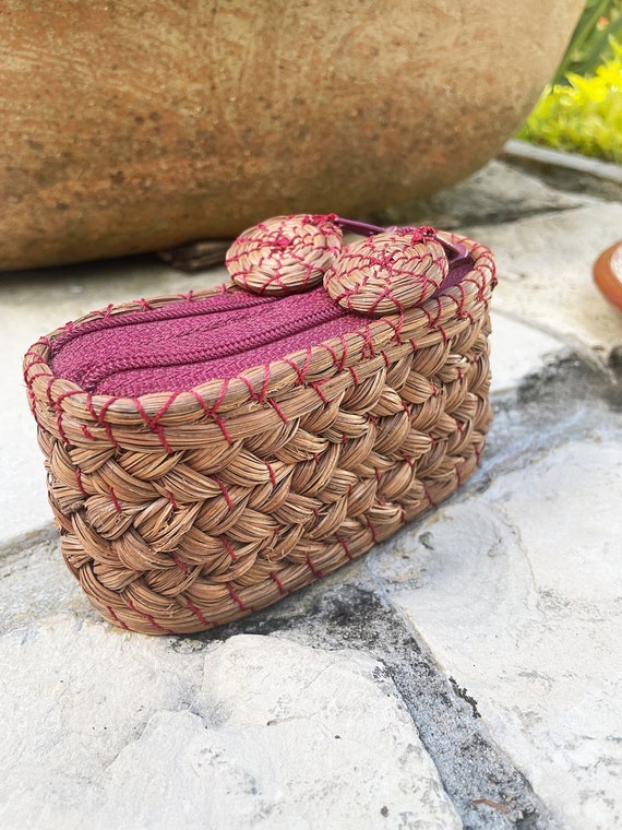 Wicker Coin Purse, Chic Purse, Basket Bag, Boho Purse, Handmade Purse, Wicker Purse, Small Purse, Indigenous Made | Biulu Artisan Boutique