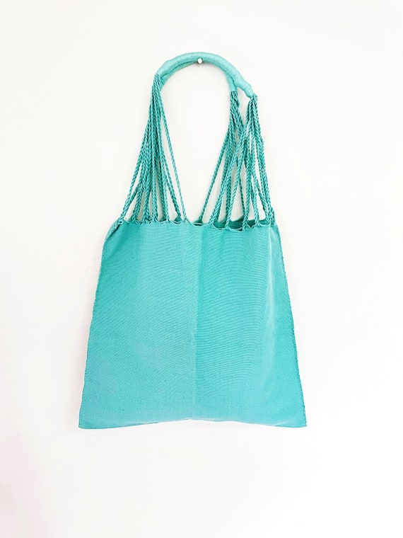 Blue Handloomed Tote, Cotton Tote Bag, Indigenous Made, Boho Tote Bag, Blue, Handmade Tote, Etsy Tote, Minimalist | Biulu Artisan Boutique