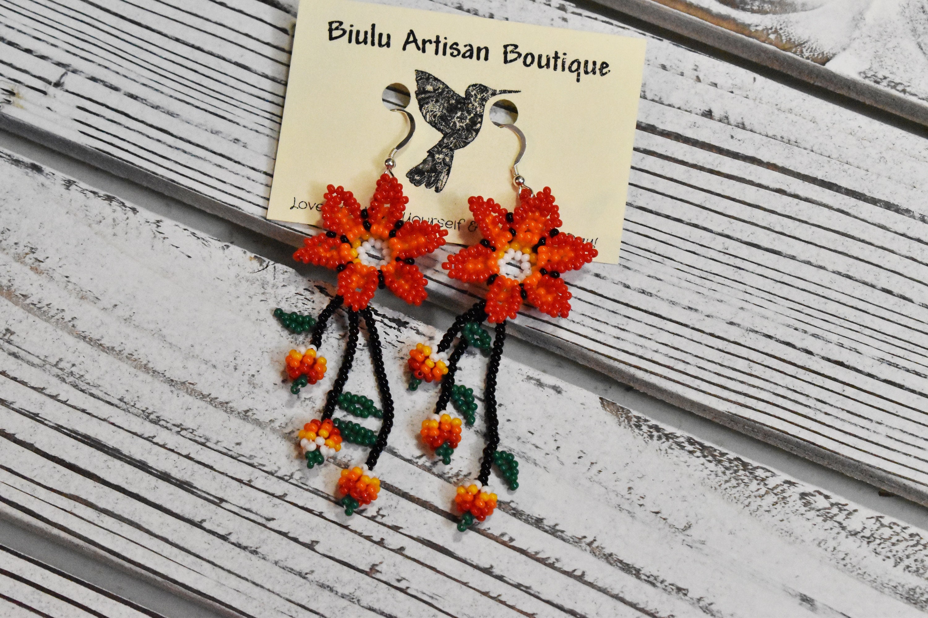 Hanging 2024 flower earrings