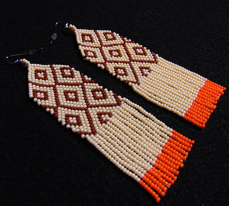 Bohemian Tapestry Earrings Beaded Hypoallergenic Earrings Etsy