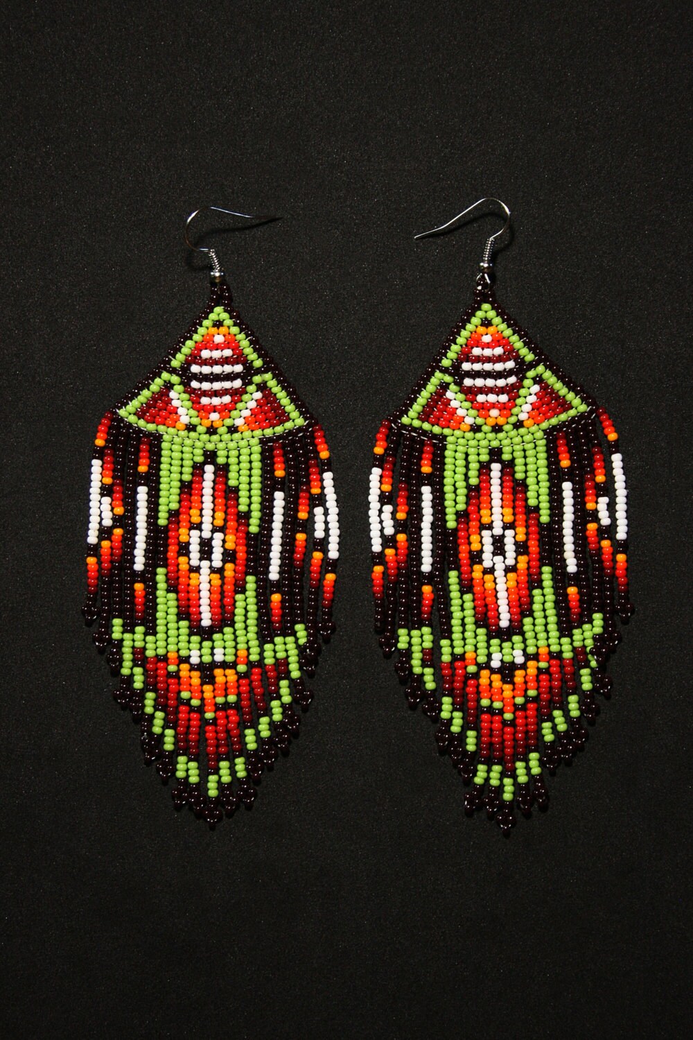 Aztec beaded best sale earrings