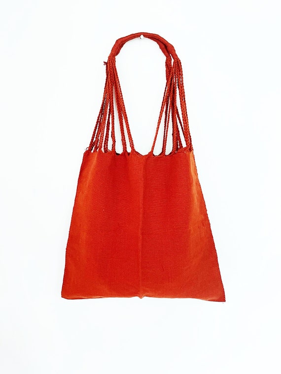 Boho Chic Tote, Maya Tote Bag, Handloomed, Boho Tote Bag, Burnt Orange, Indigenous Made, Handmade | Biulu Artisan Boutique