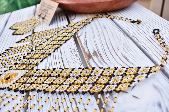 Necklace, Silver, Gold, Beaded Necklace, Native American Jewelry, Boho Necklace, Boho Jewelry, Indigenous Made Jewelry, Etsy Handmade
